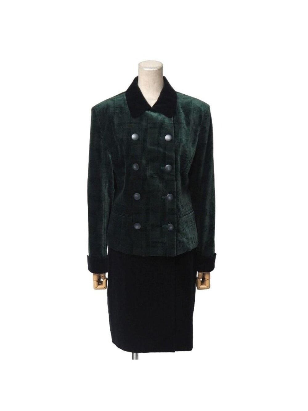 Dior Vintage Skirt Suit M Velour Jacket & Set